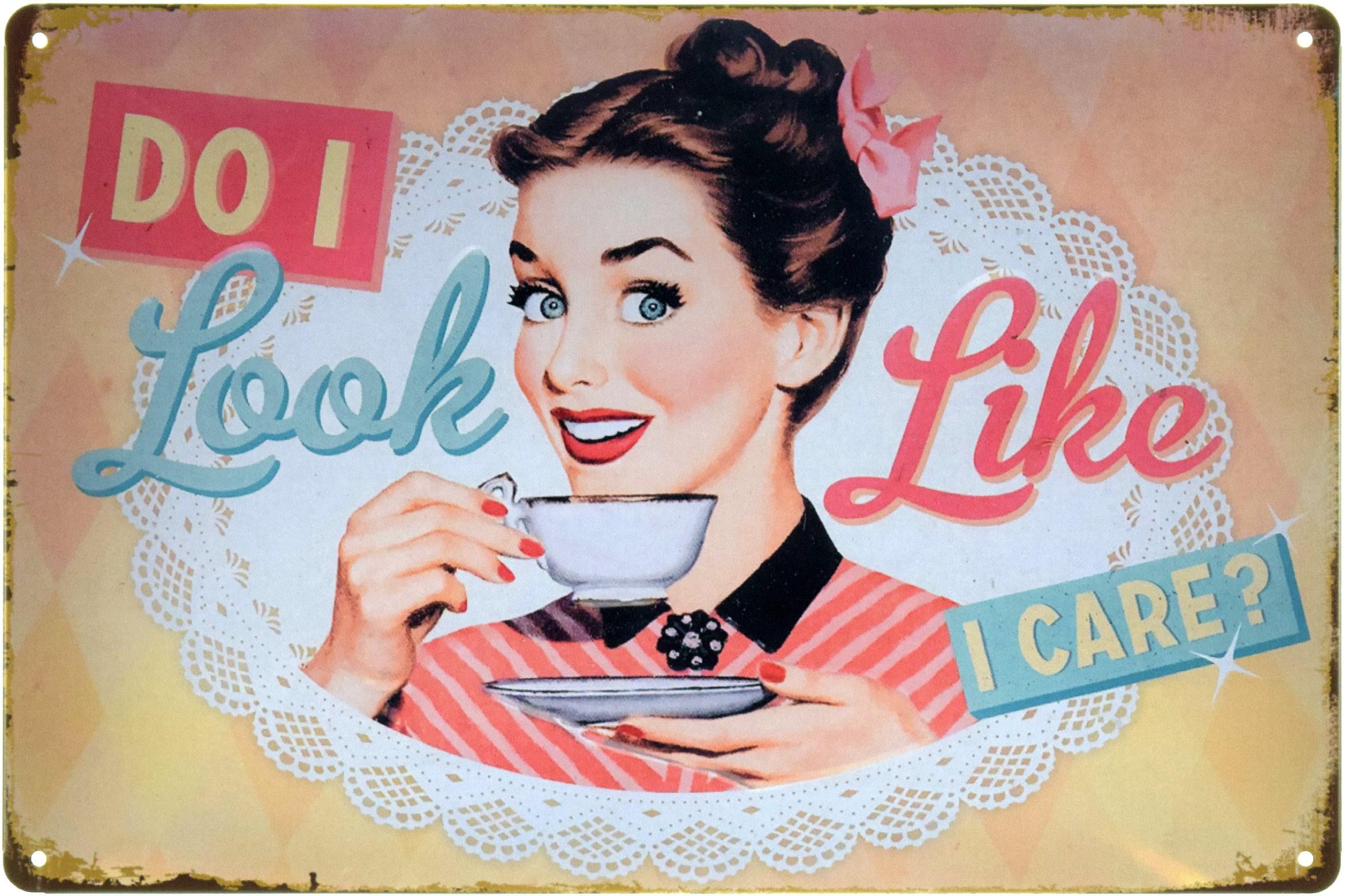 Табличка металева Кава Хіба Схоже Що Мене Це Хвилює/Coffee Do I Look Like I Care? 20x30 см
