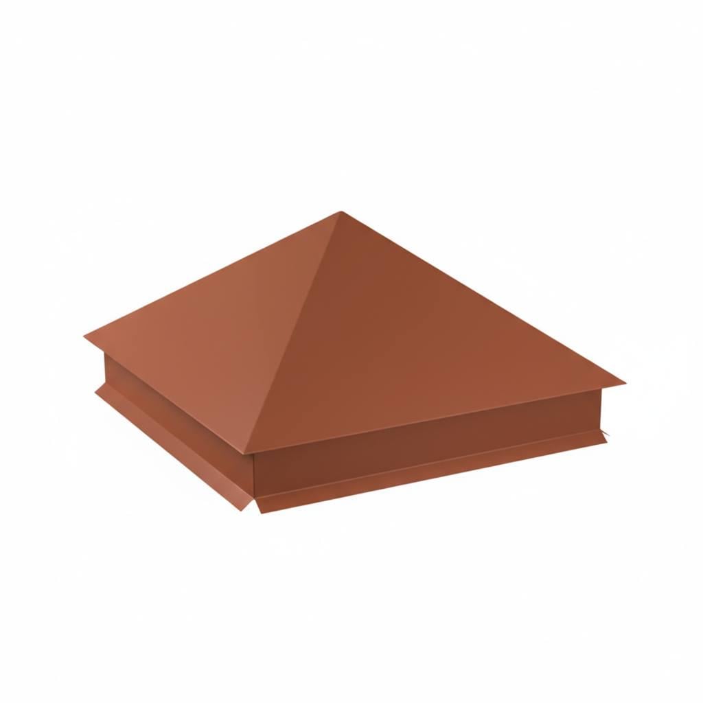 Ковпак 520х520х100 мм МАТ 0,5 RAL8004