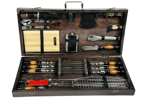 Набор шампуров в кейсе Шашлычник Лайт 34 пр.