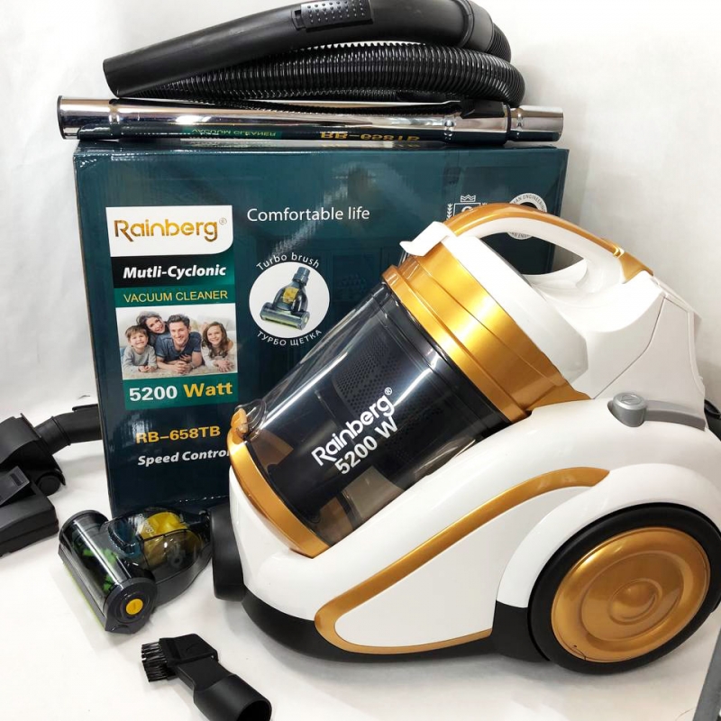 Пилосос Rainberg RB-658TB колбовий турбощітка 5200W (26202611) - фото 16
