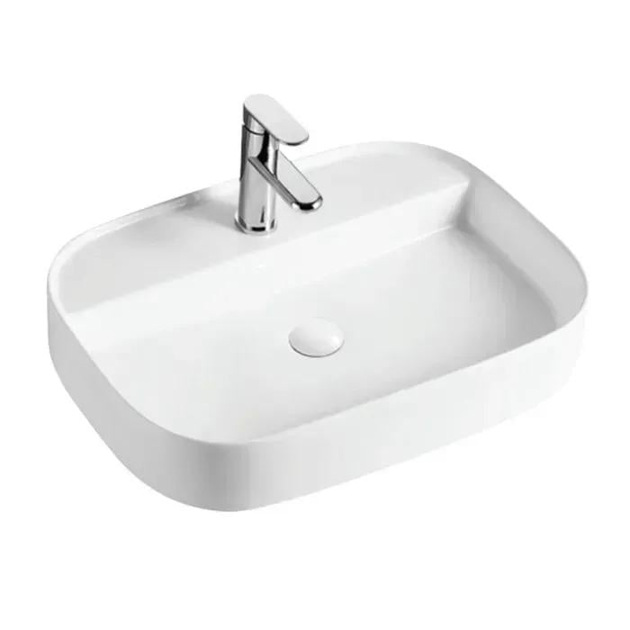 Умивальник на стільницю Koller Pool Trend 610x450 мм TR-0610M-WB з отвором під змішувач Білий (133214) Умивальник на стільницю Koller Pool Trend 610x450 мм TR-0610M-WB з отвором під змішувач Білий (133214)