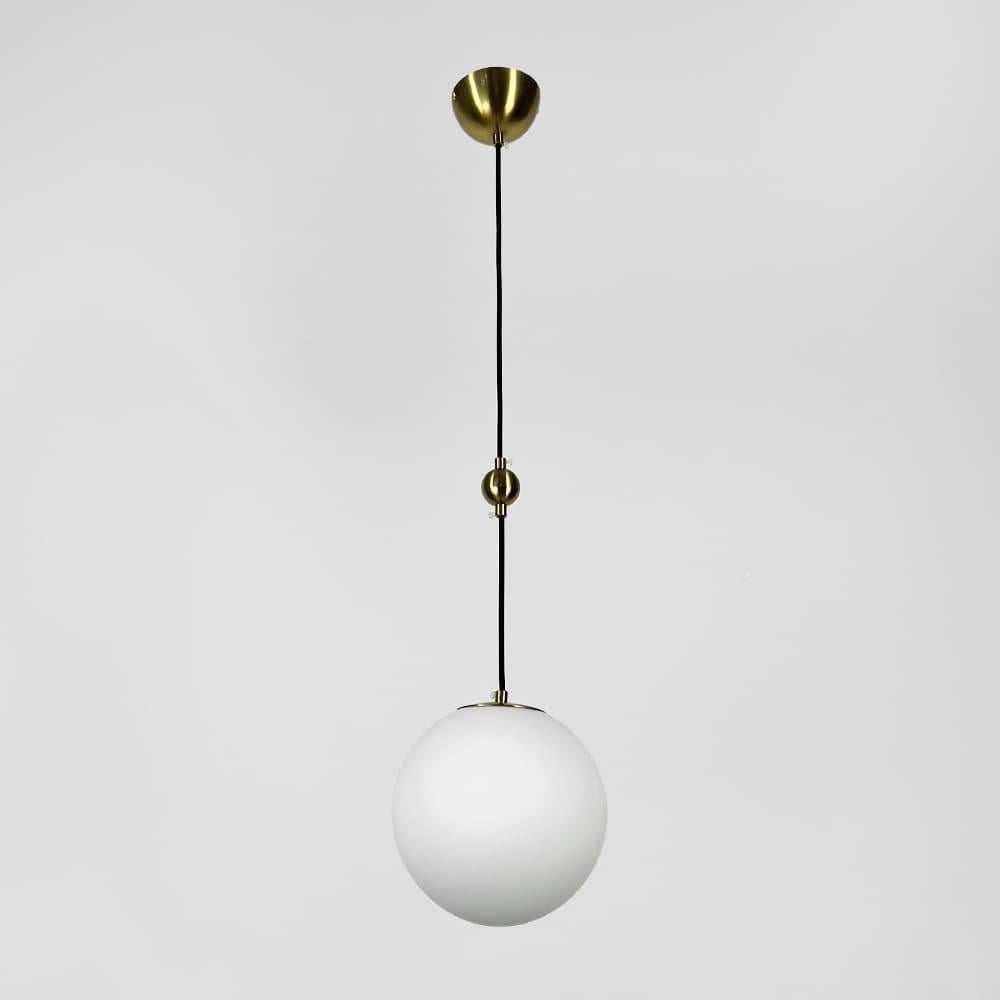 Світильник підвісний із білим плафоном Ø 20 см Латунь (AA461-200)