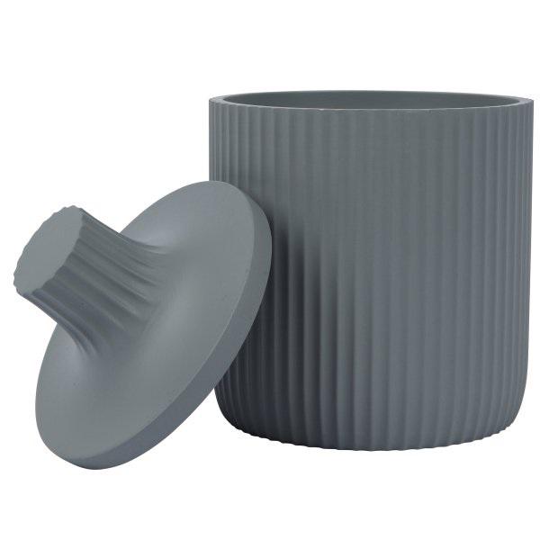 Ємність для зберігання Axentia Samos сіра полігума з кришкою d 8,5x12 см (135859) - фото 2 Ємність для зберігання Axentia Samos сіра полігума з кришкою d 8,5x12 см (135859) - фото 2