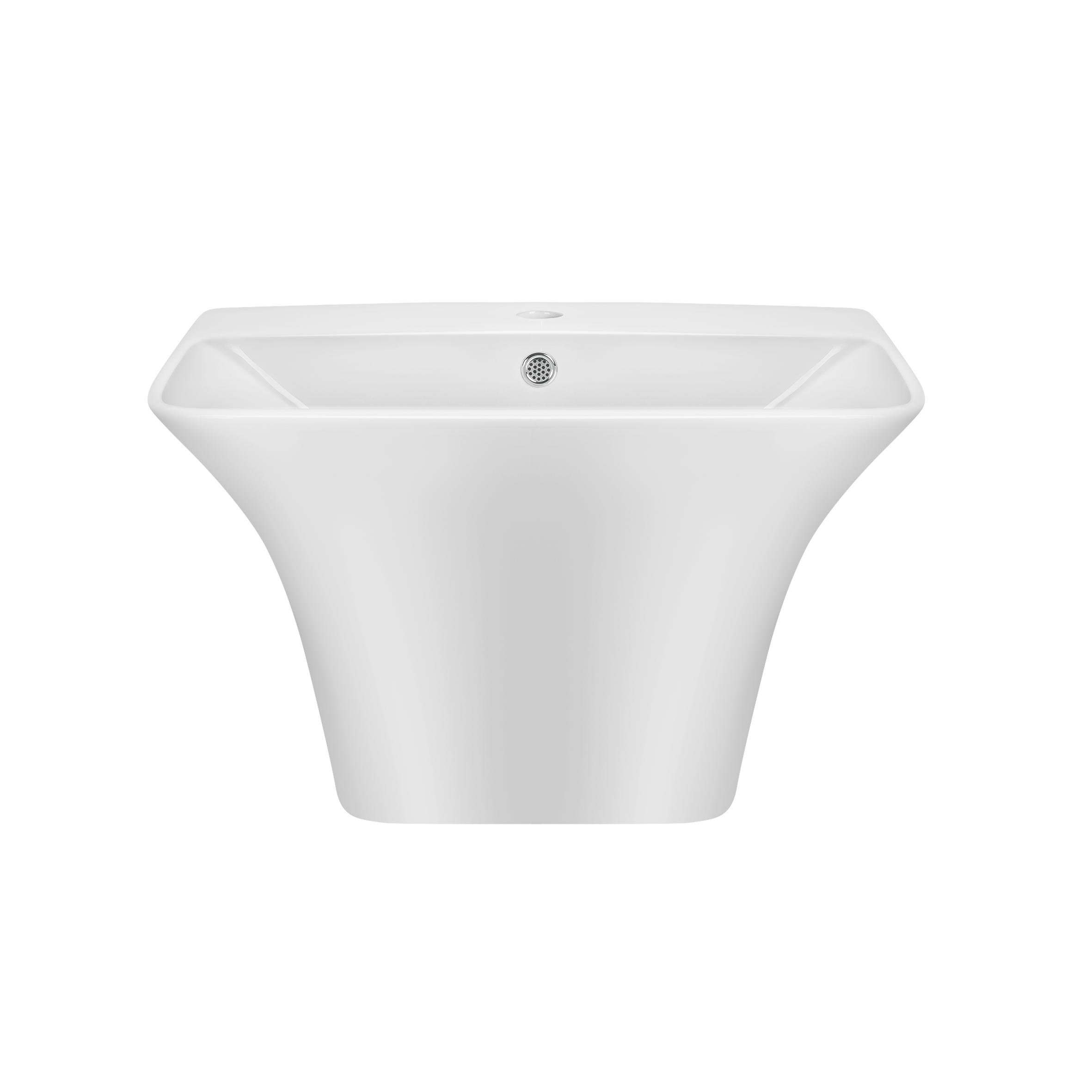 Раковина подвесная Qtap Crow 600х430х385 QT0511G835W с донным клапаном White