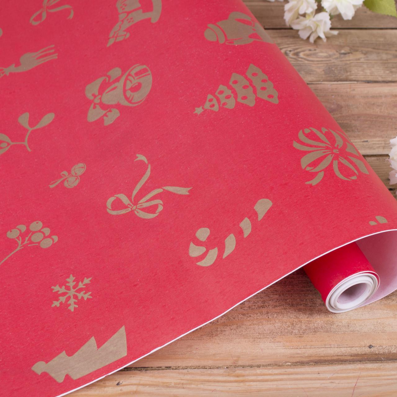 Бумага новогодняя Игрушки 10 м (3832-79)