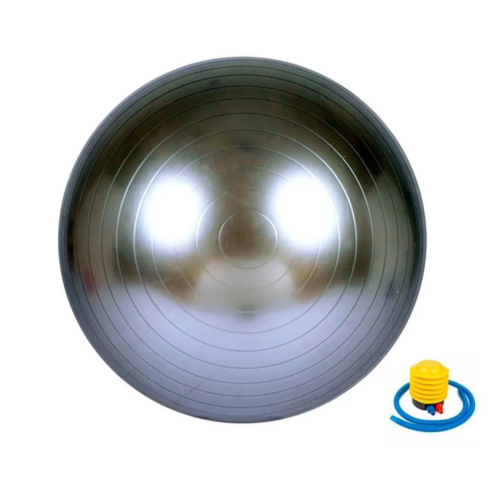 М'яч для фітнесу з насосом 75 см до 150 кг Сірий (2662575393)