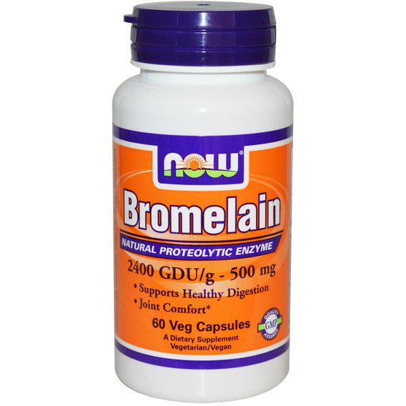 Бромелайн NOW Foods Bromelain 500 мг 60 Veg Caps