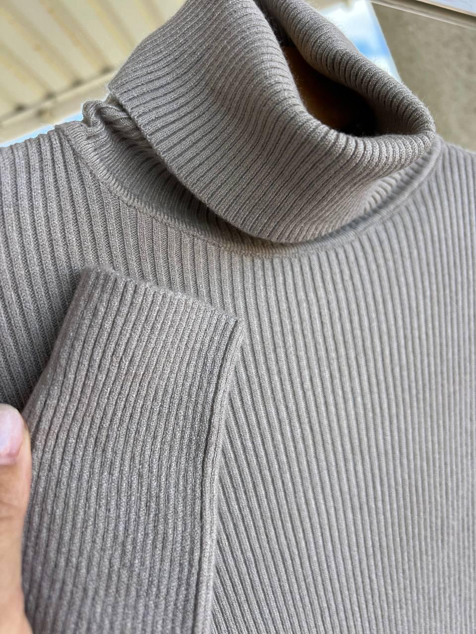 Светр жіночий A-N 920 водолазка гольф рубчик високий комір OS Бежевий (2932) - фото 3 Светр жіночий A-N 920 водолазка гольф рубчик високий комір OS Бежевий (2932) - фото 3