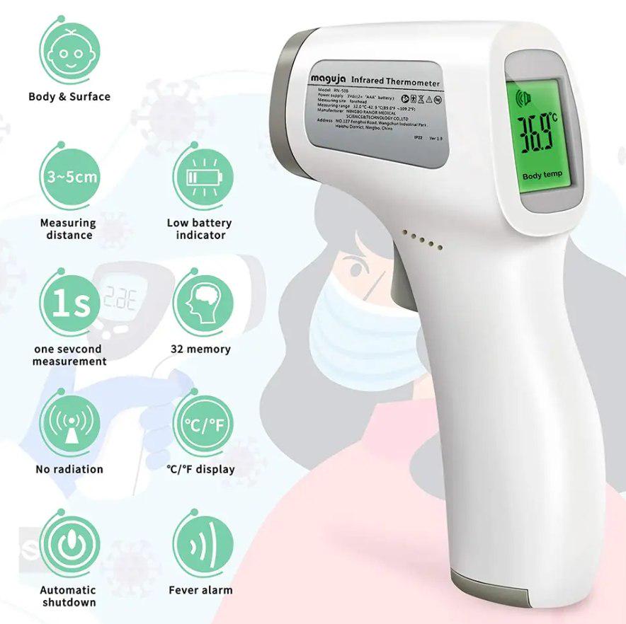 Термометр бесконтактный Non-contact 5.0 2в1 (111246) - фото 7