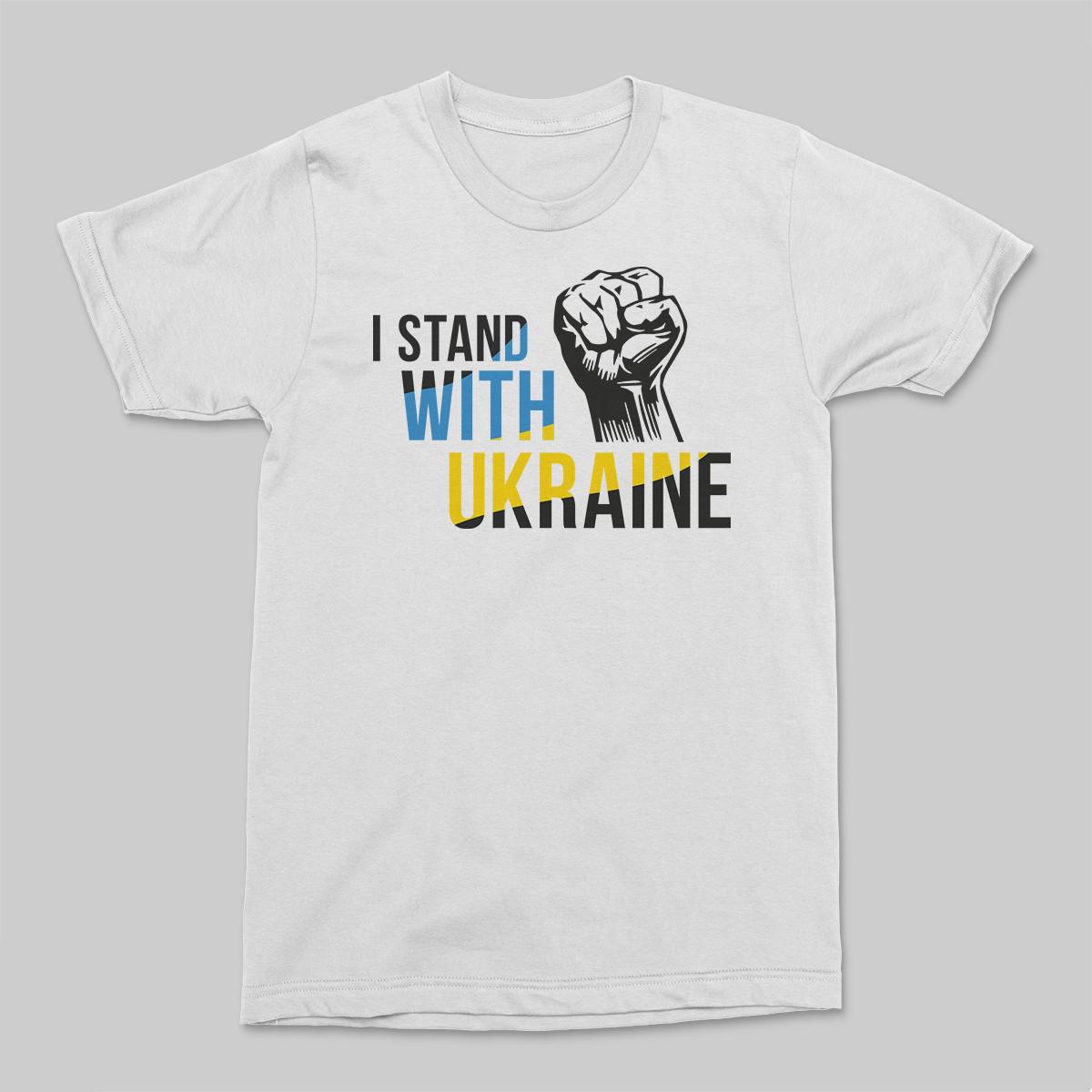 Футболка патриотическая унисекс Ufree" I STAND WITH UKRAINE" L Белый (20034-1 -L)