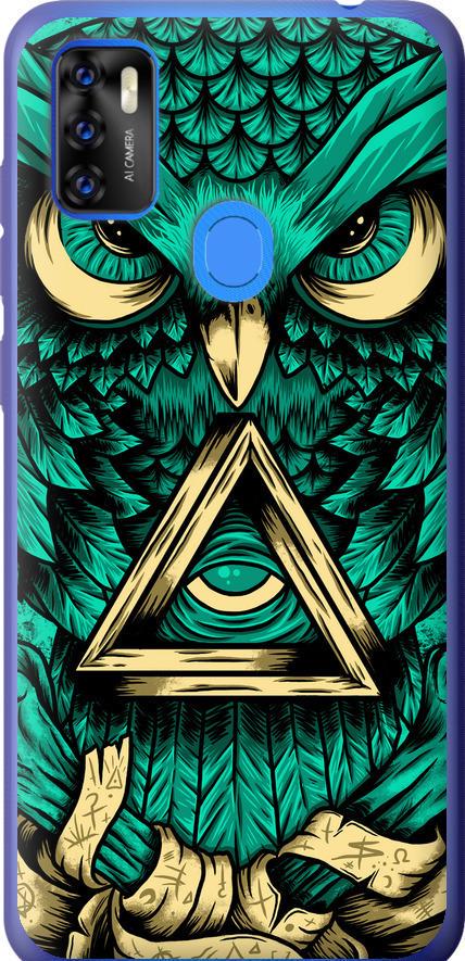 Чехол на ZTE Blade A7S 2020 Сова Арт-тату (3971u-2454-42517)