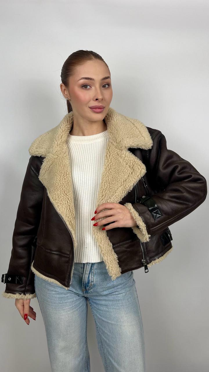 Дублянка жіноча Бренд #F2418-07 S Коричневий (23918512) - фото 3