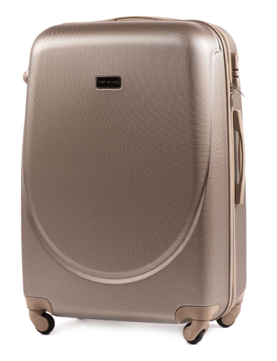 Чемодан пластиковый WINGS 310 средний с расширением Шампань (Wp00148)