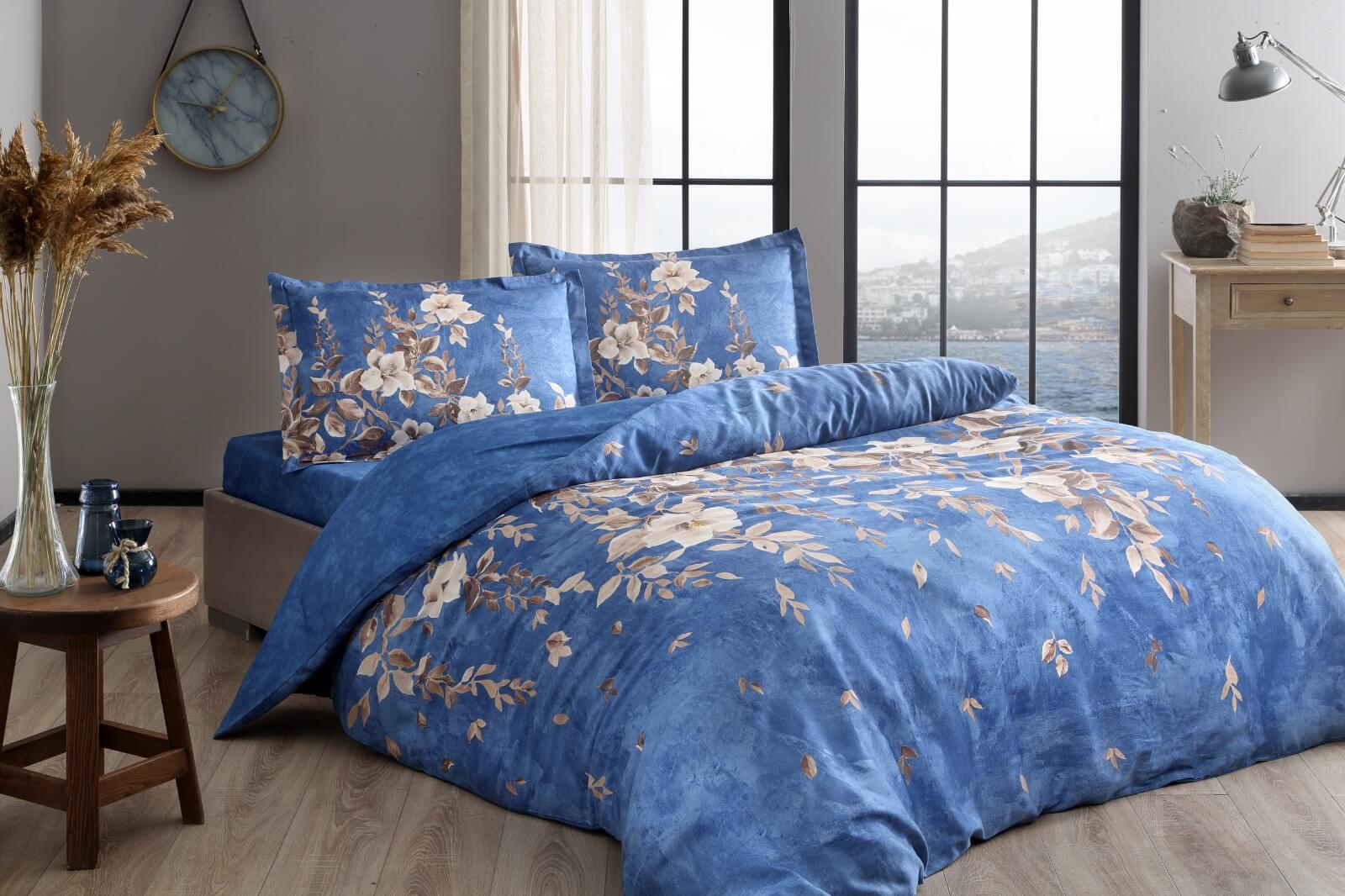 Постельное белье Tac Roanne mavi mavi сатин евро (20709691)