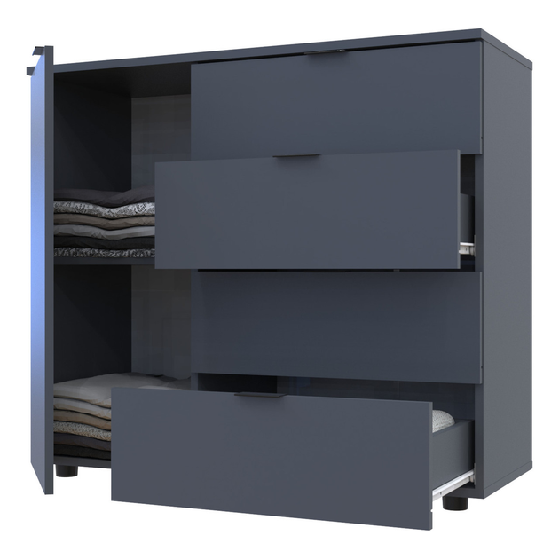 Комод Doros з шухлядами та дверкою Графіт (41510069) - фото 5 Комод Doros з шухлядами та дверкою Графіт (41510069) - фото 5