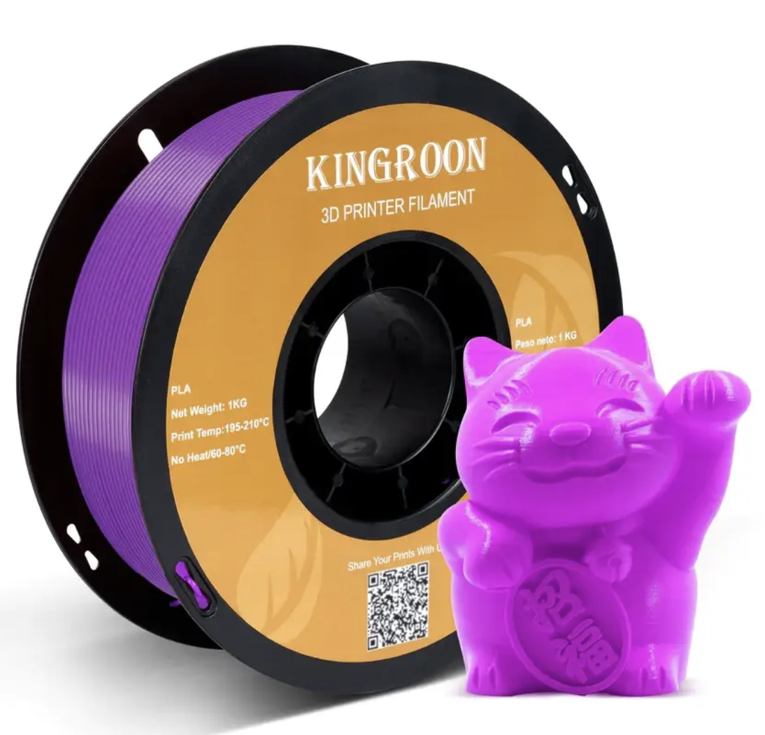 Пластик для 3D-принтера KINGROON PLA 1,75 мм 1 кг Purple (NPLA009) Пластик для 3D-принтера KINGROON PLA 1,75 мм 1 кг Purple (NPLA009)
