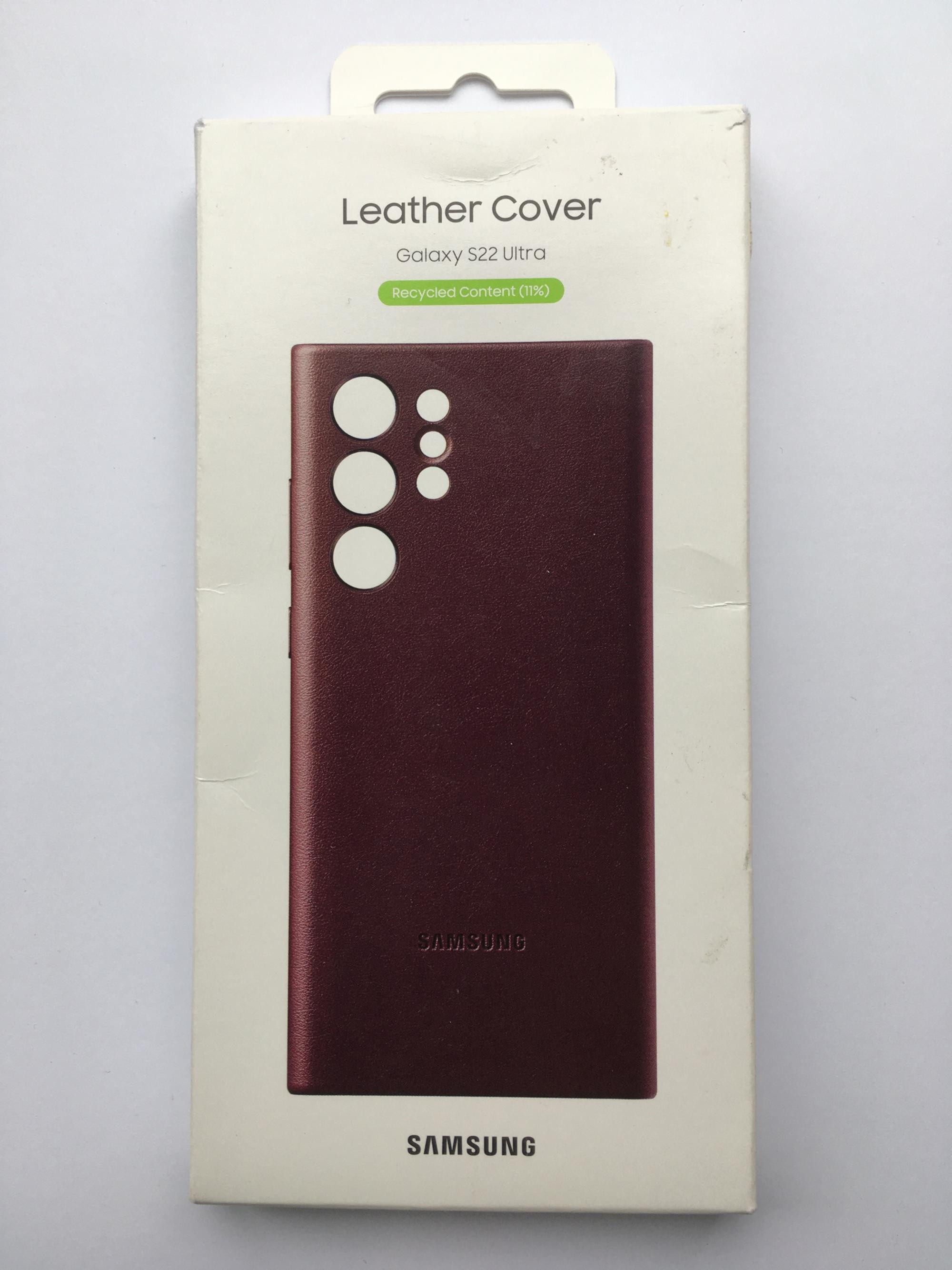 Чехол кожаный противоударный Official Leather Cover EF-VS908LEEGRU для Samsung Galaxy S22 Ultra (6.8") Burgundy - фото 5