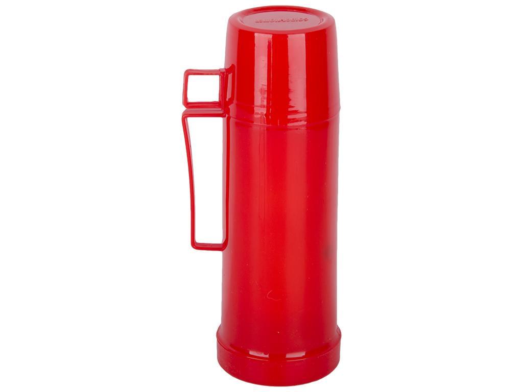 Термос пластиковый со стеклянной колбой Hoz 450 мл Красный (MMS-1044H)