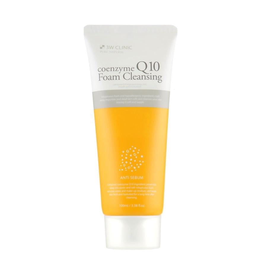 Пінка з коензимом омолоджуючаCoenzyme Q10 Foam Cleansing 3W Clinic 100 мл (8809772620384)