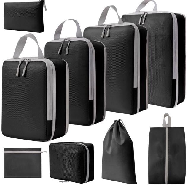 Набір органайзерів для подорожей Monochrome тип 1 9 елементів Чорний (КДО-42-13)