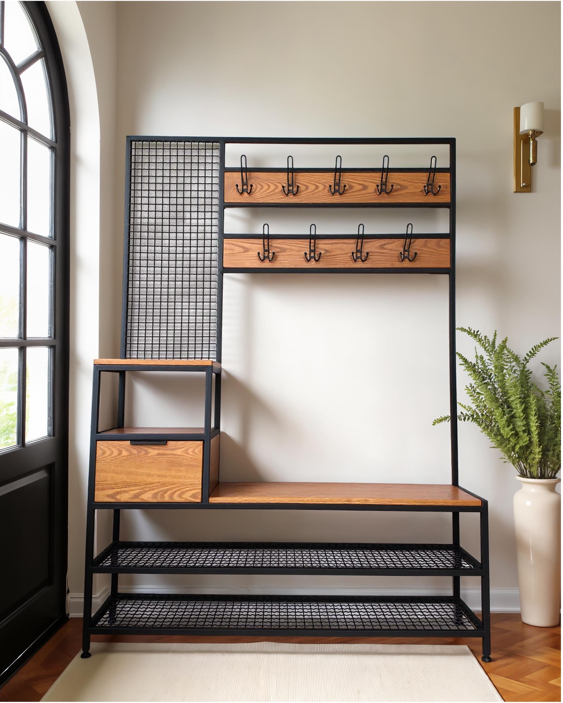 Прихожая из металла и ЛДСП P18.3-ML 1850х1300х350 мм