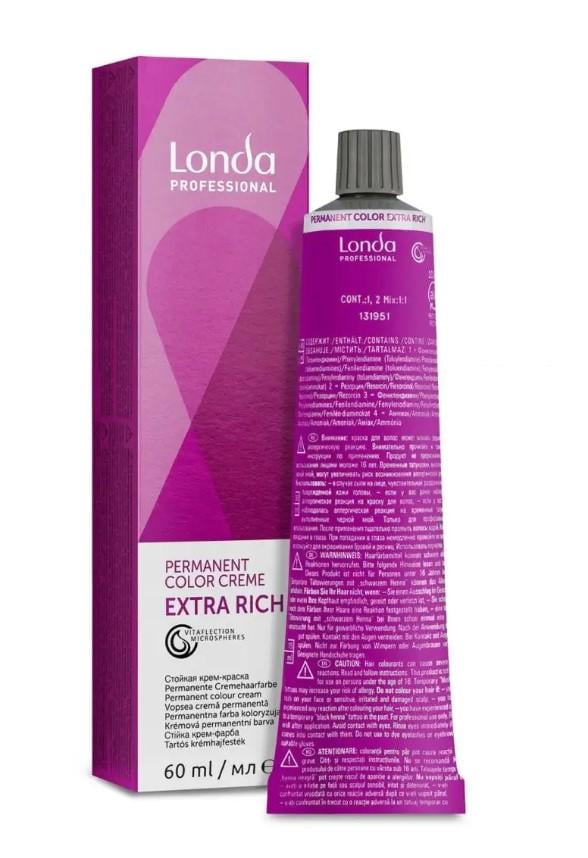 Фарба для волосся Londa Professional Permanent Color Extra Rich Creme 9 Light blonde natural-warm 60 мл