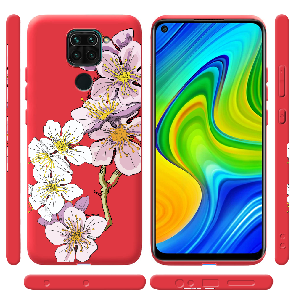 Чохол Boxface Xiaomi Redmi Note 9 Cherry Blossom Червоний силікон  (39801-cc4-41193) - фото 2