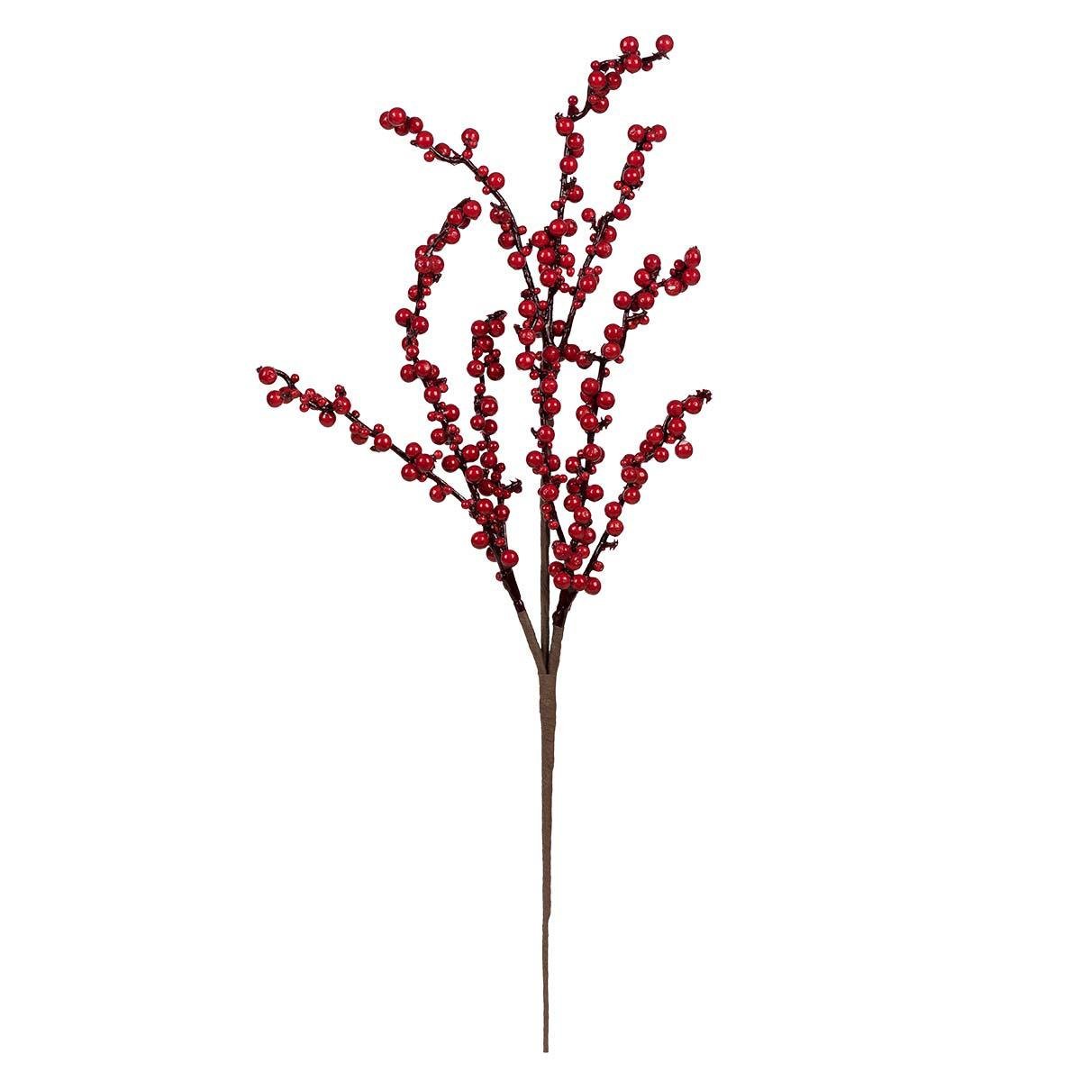Ветка декоративная YES! Fun Ягоды 49 см Красный
