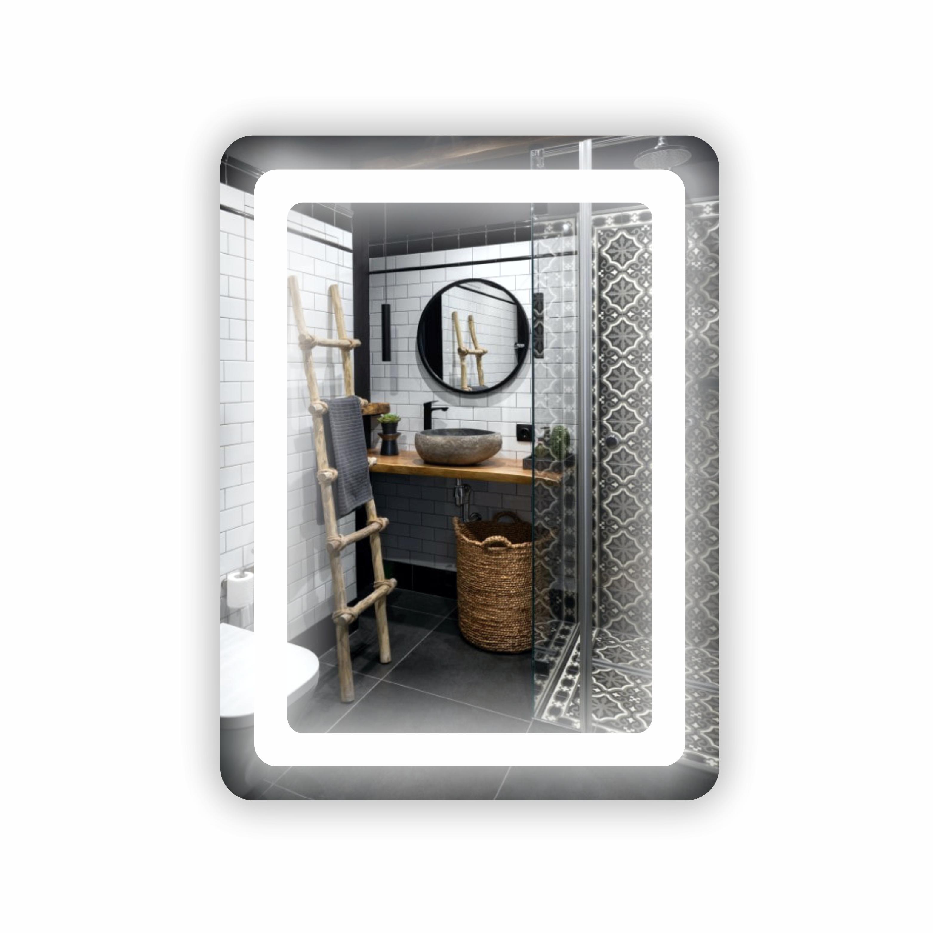 Зеркало с LED подсветкой 600х800 мм (R-018)