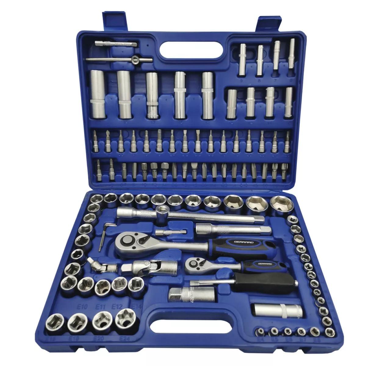 Набор инструментов GERRARD в кейсе 108 шт 1/4" и 1/2" Набор инструментов GERRARD в кейсе 108 шт 1/4" и 1/2"