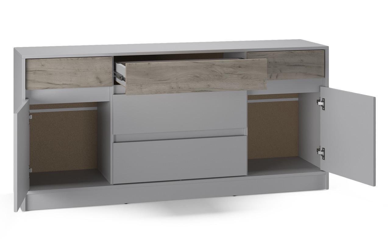 Комод Еверест Стайл-160 160,2х39х75,4 см Кашемир/Крафт серый (EVR-20740,01) - фото 2 Комод Еверест Стайл-160 160,2х39х75,4 см Кашемир/Крафт серый (EVR-20740,01) - фото 2