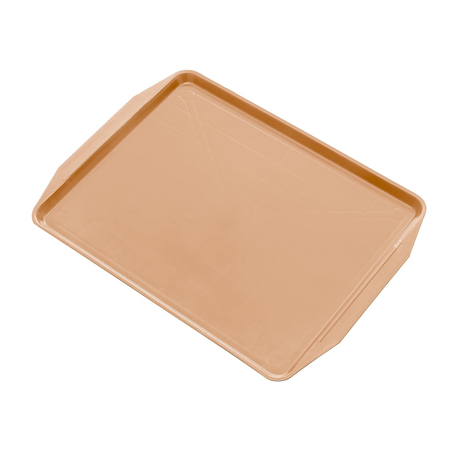 Піднос з ручками Полімет 48,5x35,5 см Бежевий (18122405) - фото 2 Піднос з ручками Полімет 48,5x35,5 см Бежевий (18122405) - фото 2