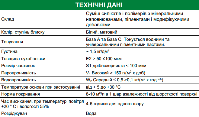 Фасадная силикатная краска ТМ Green Line Fasad SILIСAT 10 л 15 кг (PPUA97232) - фото 2