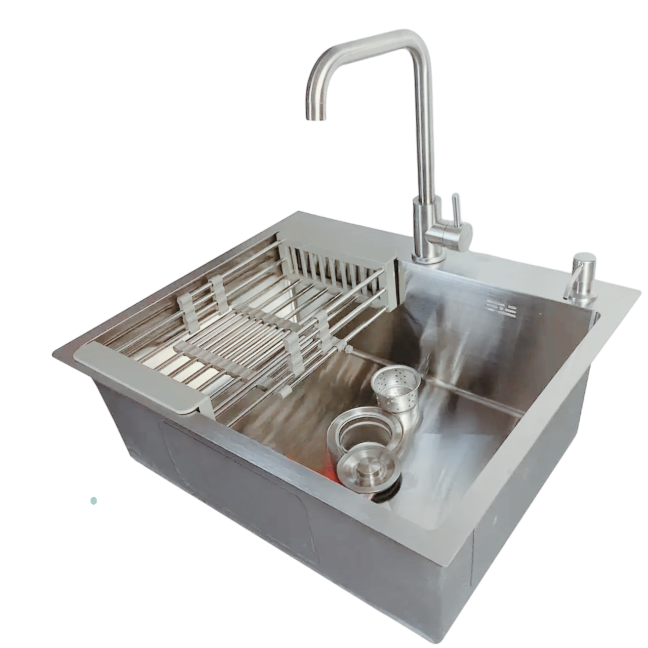 Комплект кухонной мойки Kroner KRP Derby 6050HM Brush 2,5/0,5 мм (2481840505)