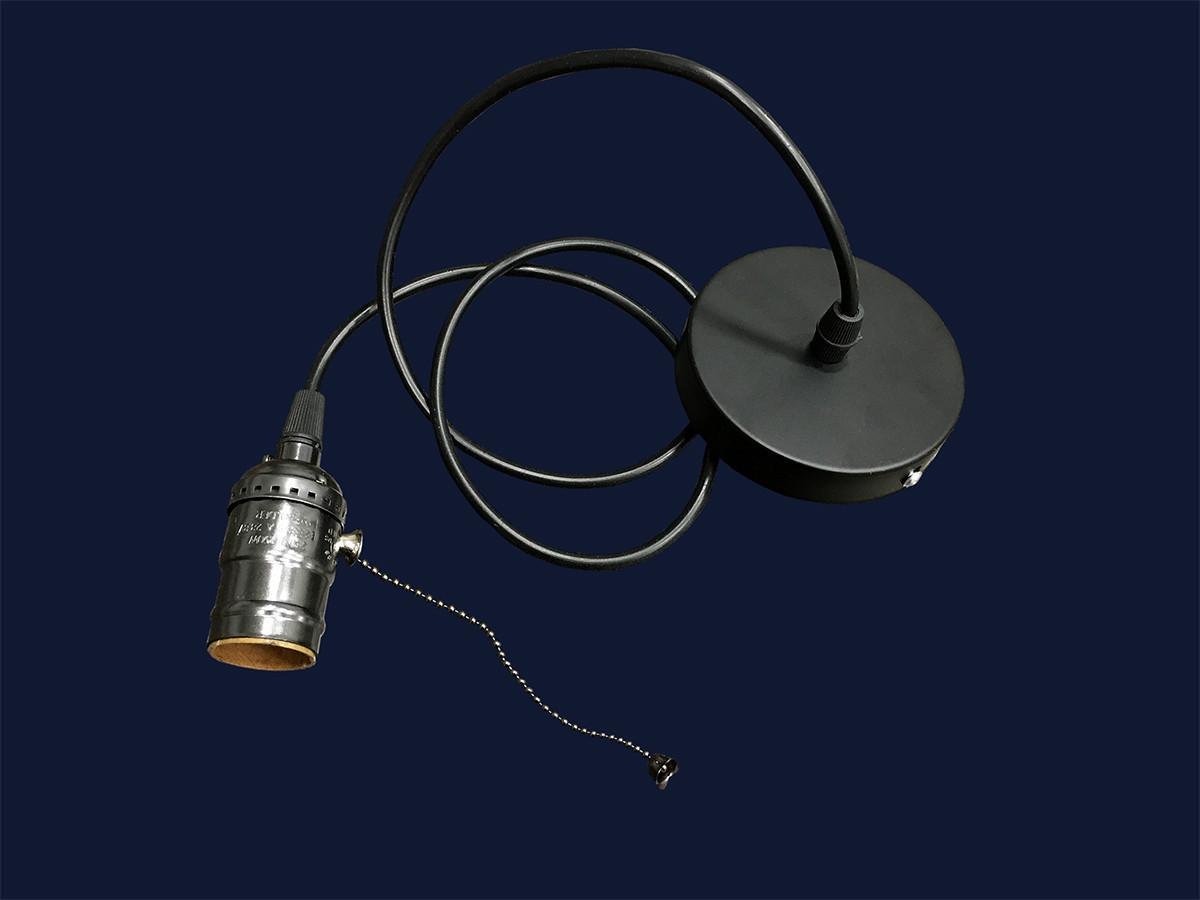 Підвісний світильник Levistella AMP35001-1 лофт з вимикачем ланцюжком на патроні Чорний (1887928302) - фото 2