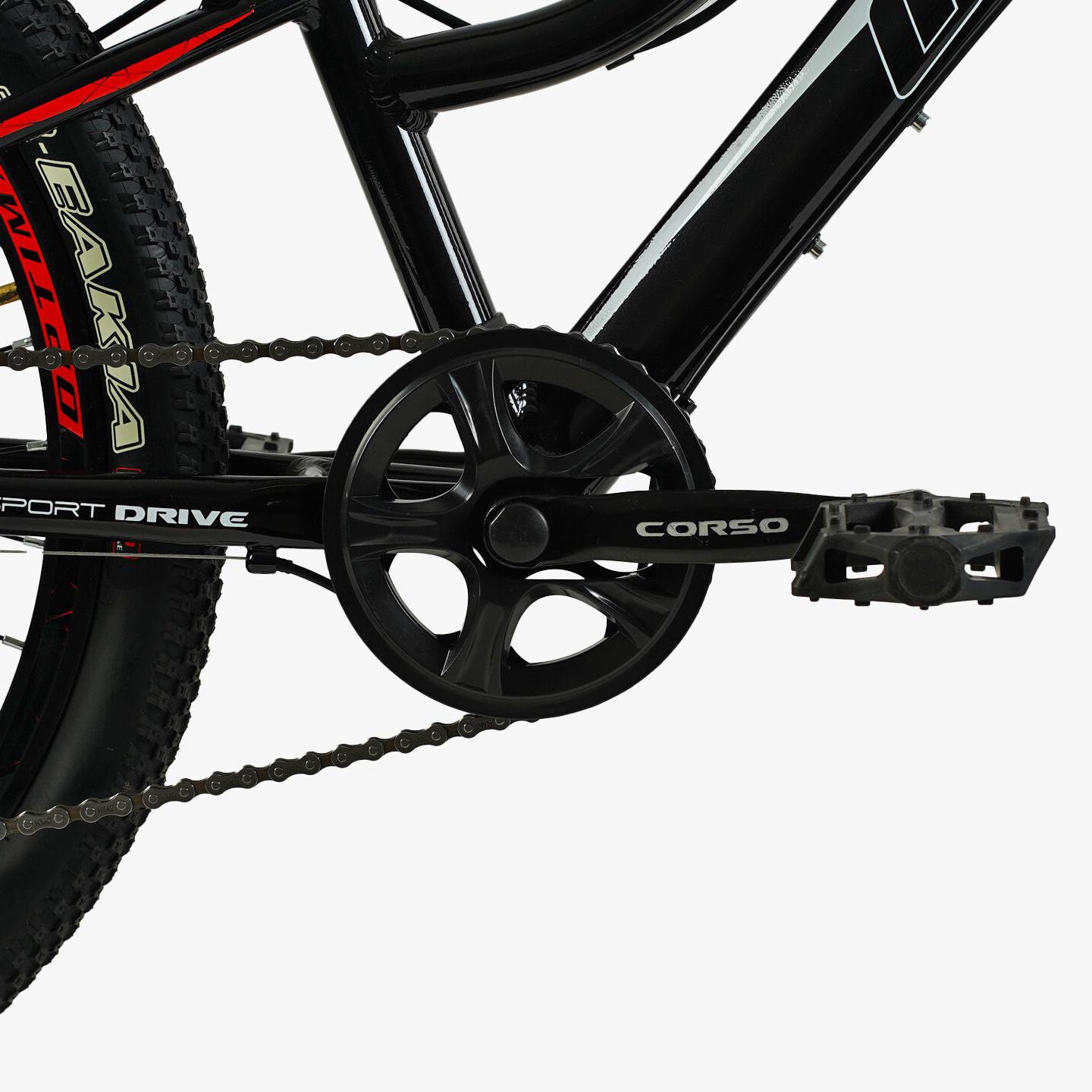 Велосипед горный Corso Optima 24" подростковый алюминиевый Черно-Красный - фото 5 Велосипед горный Corso Optima 24" подростковый алюминиевый Черно-Красный - фото 5
