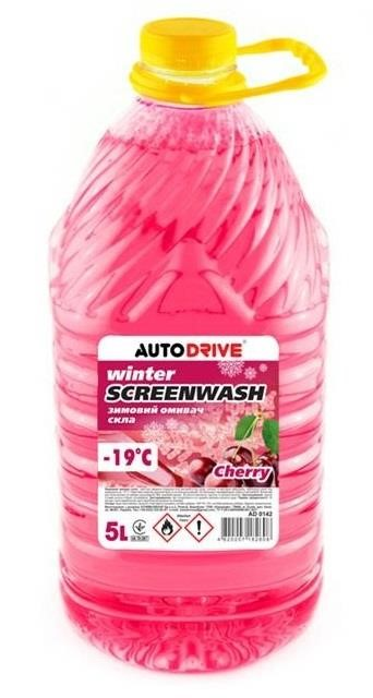 Омыватель стекла зимний Auto Drive WINTER SCREEN WASH CHERRY -19 °С пет 5 л (AD0142)
