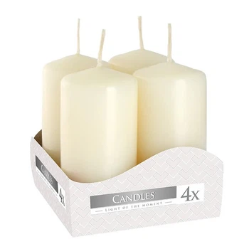 Свеча Bispol 8 см 4 шт. Кремовый (sw40/80-4-011)