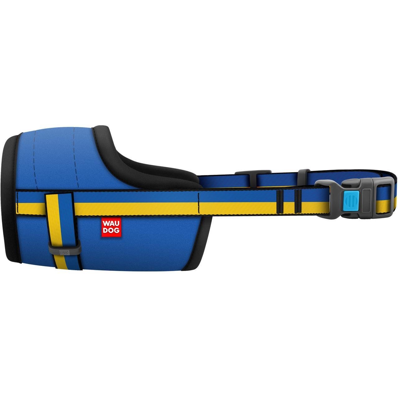 Намордник для собак Waudog Nylon Colors of freedom пластиковий фастекс обхват морди 14-20 см S (350-4020)