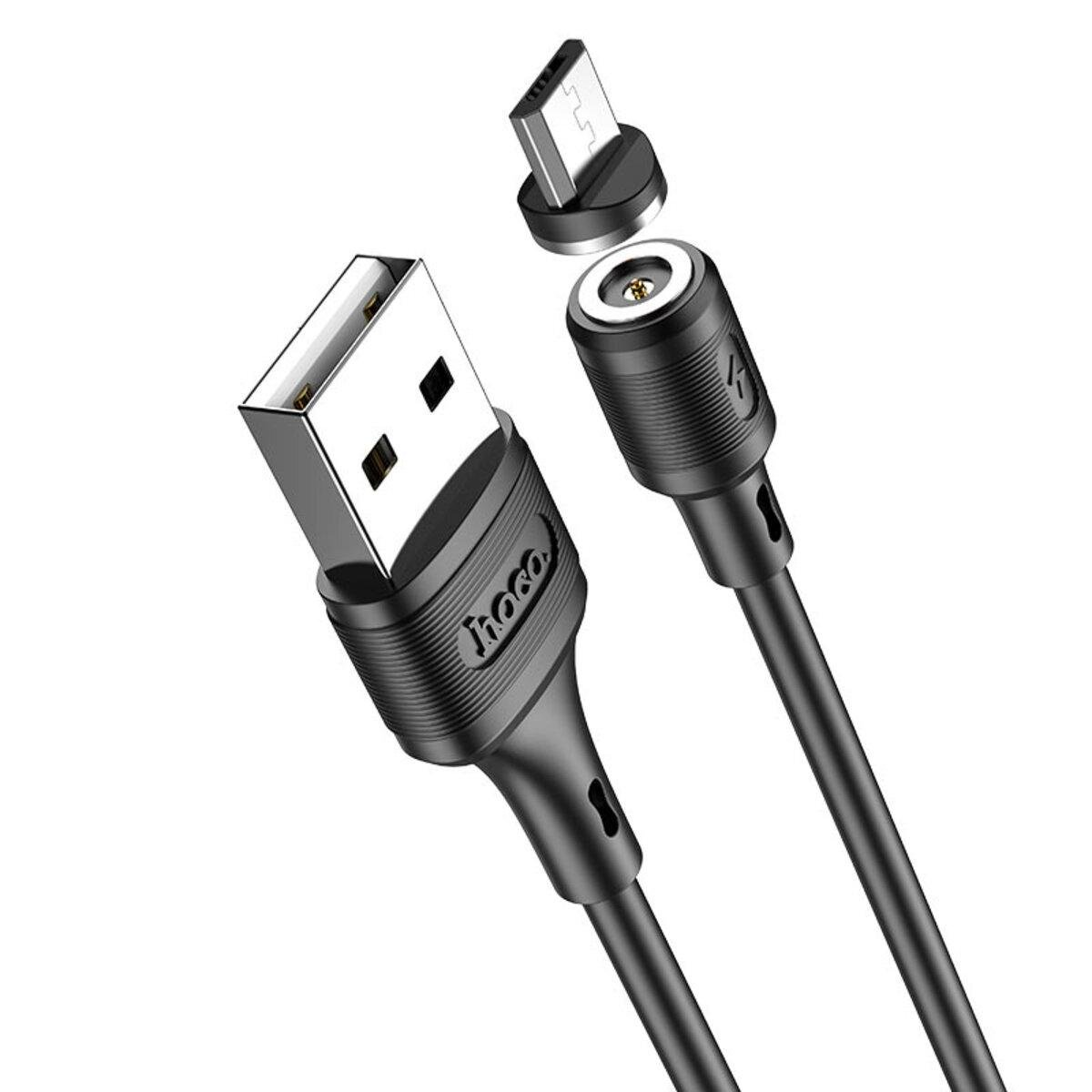 Кабель Micro USB Hoco X52 Sereno магнитный 1 м 2,4 А Черный (606045)