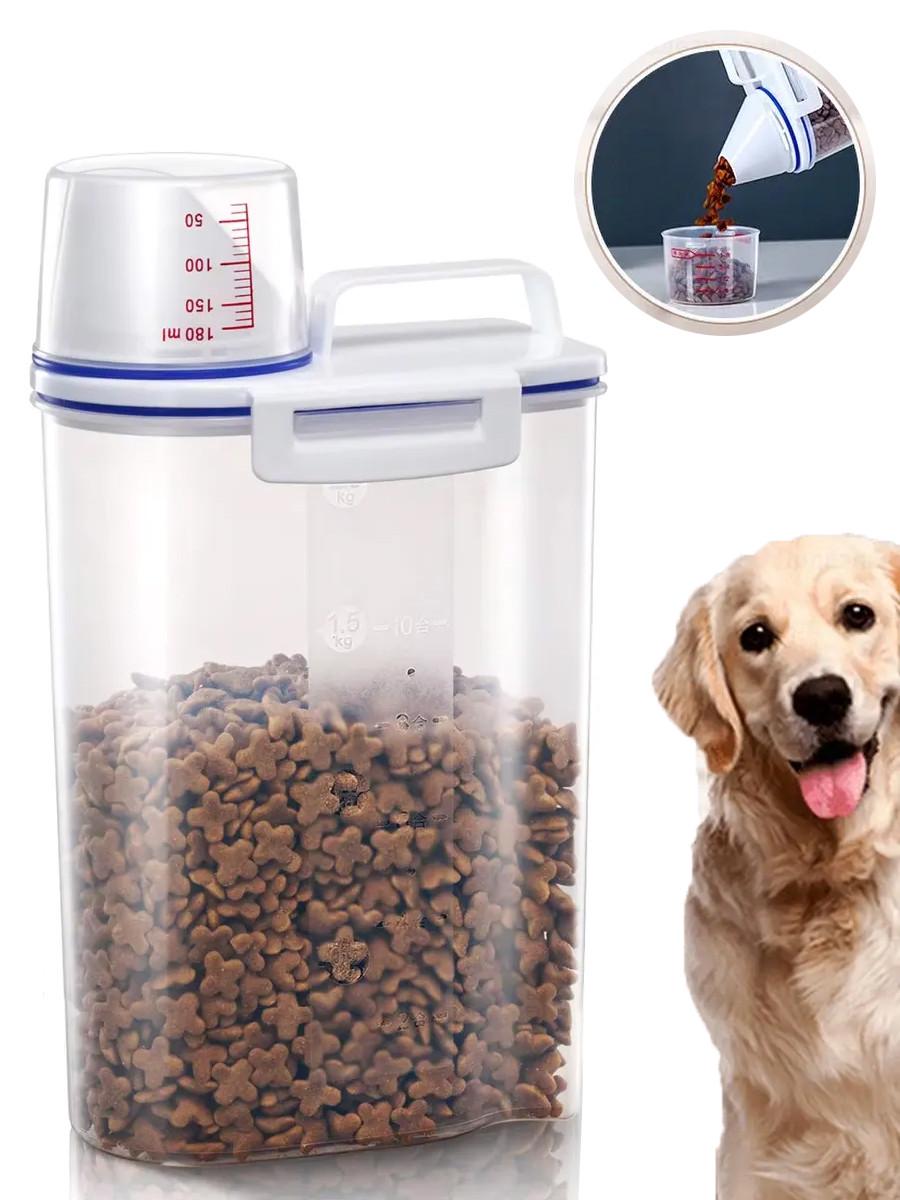 Контейнер для зберігання корму Pet Food з кришкою та дозатором 2L (3_06397) - фото 2 Контейнер для зберігання корму Pet Food з кришкою та дозатором 2L (3_06397) - фото 2