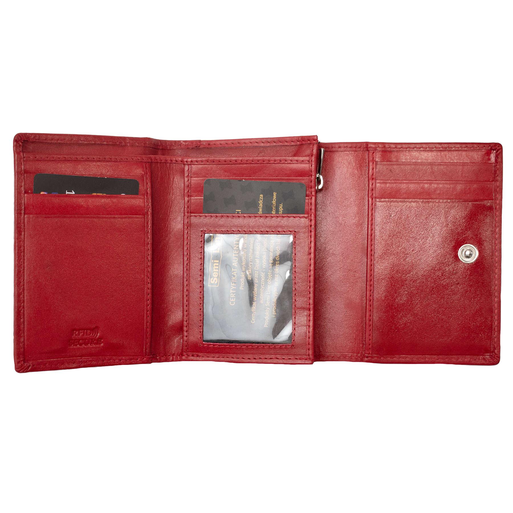 Гаманець жіночий шкіряний SEMI LINE RFID Red (P8272-2) - фото 2