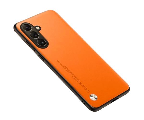 Кожаный чехол - накладка CODE Tactile Experience для Samsung Galaxy S24 Жёлтый Кожаный чехол - накладка CODE Tactile Experience для Samsung Galaxy S24 Жёлтый