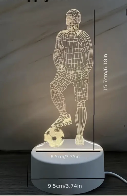 Ночник 3D Футболист Теплый свет (2587456343) - фото 2 Ночник 3D Футболист Теплый свет (2587456343) - фото 2