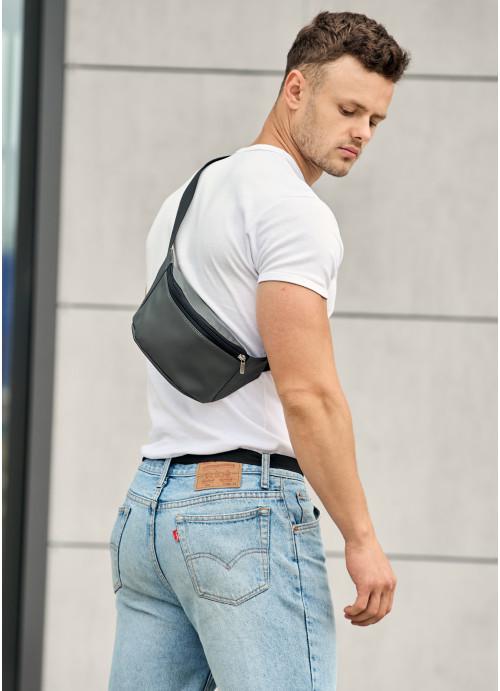 Поясная сумка мужская экокожа Черный (2618898874) - фото 3