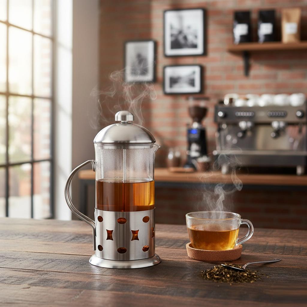 Заварник-пресс Saturn 0,6 л нержавеющая сталь (30598) - фото 2