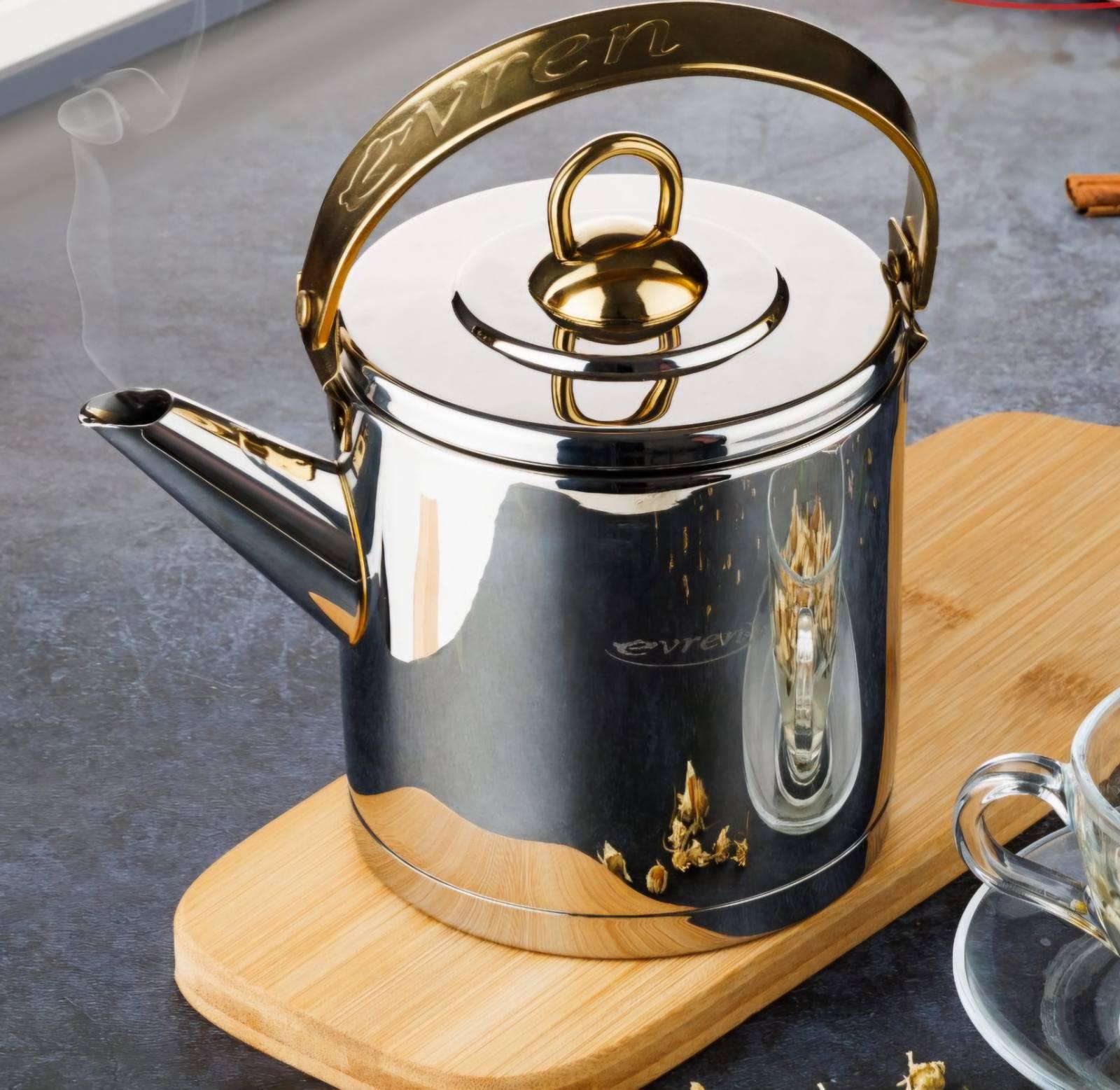 Чайник з нержавіючої сталі Evren 9883 1 л Срібний (20801407)