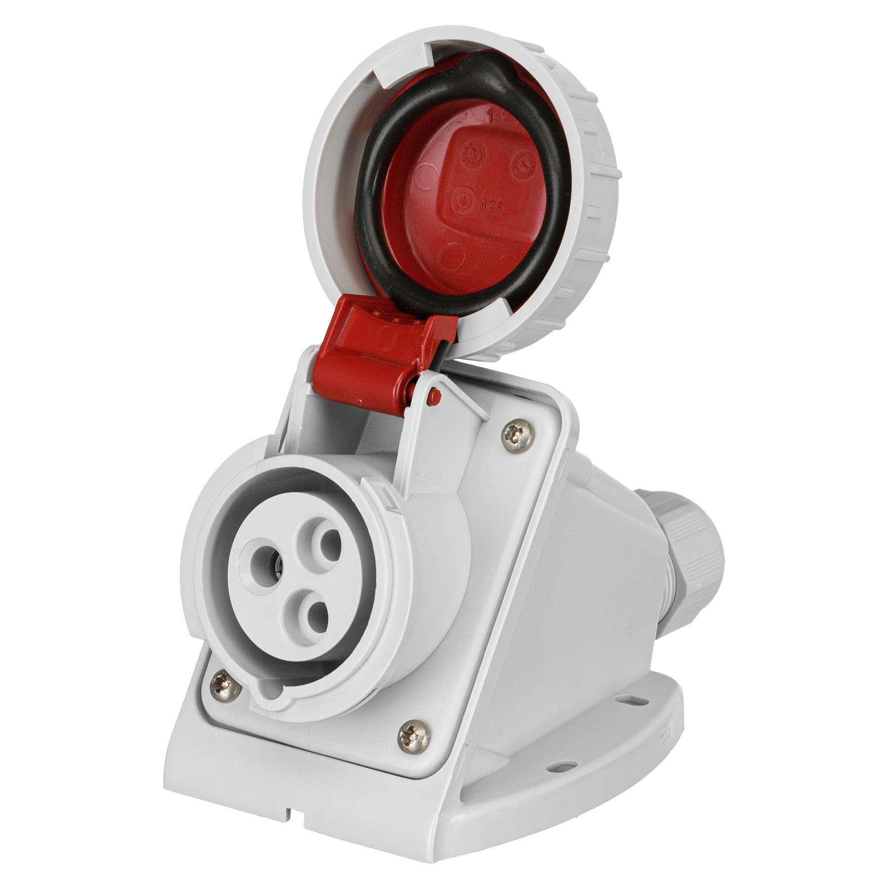 Розетка настінна IDE 16А 380V 2P+E IP67 (3821)