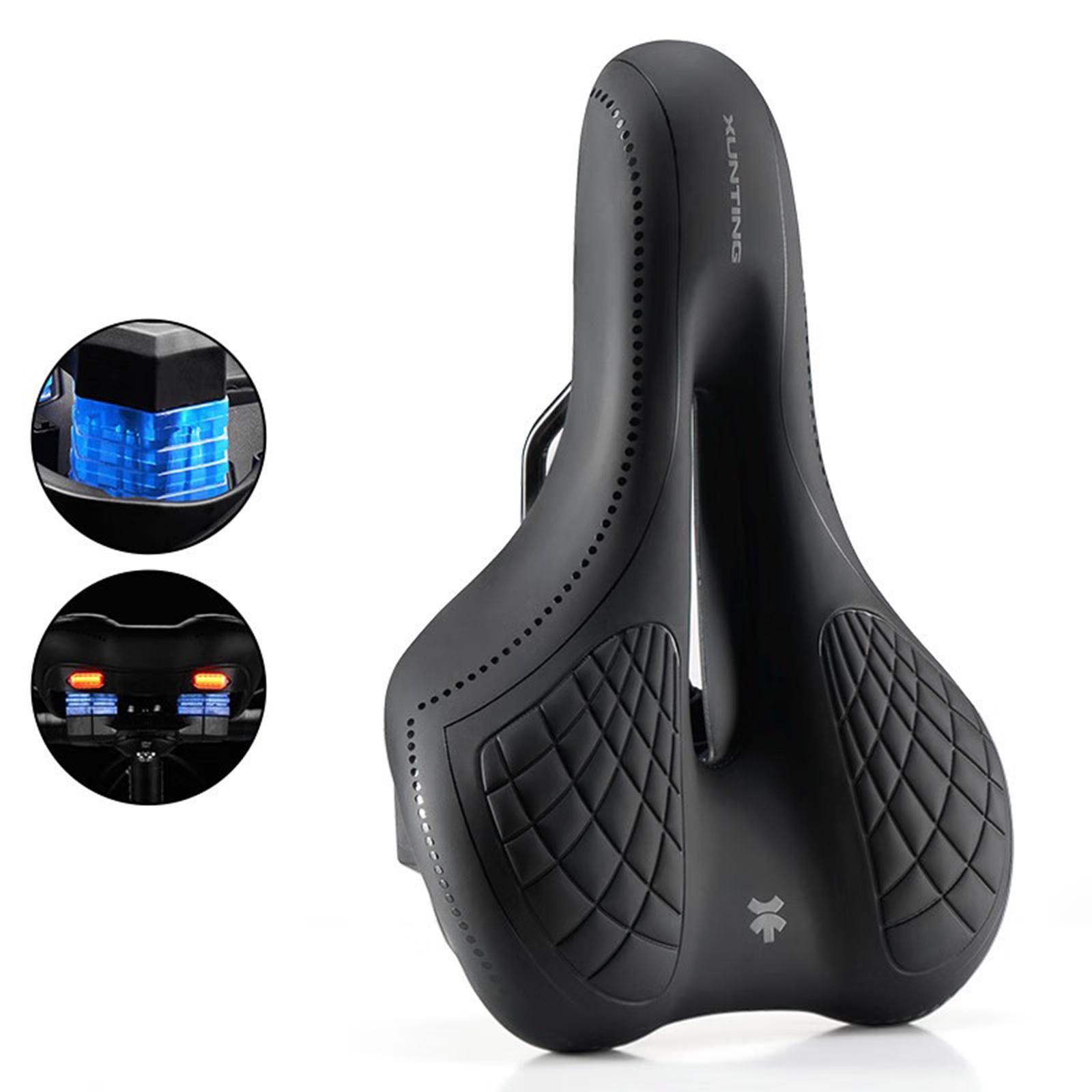Сідло для велосипеда з блимавкою ергономічне XunTing SAD-9439 Чорний (XT-SAD9439-7018) - фото 4 Сідло для велосипеда з блимавкою ергономічне XunTing SAD-9439 Чорний (XT-SAD9439-7018) - фото 4