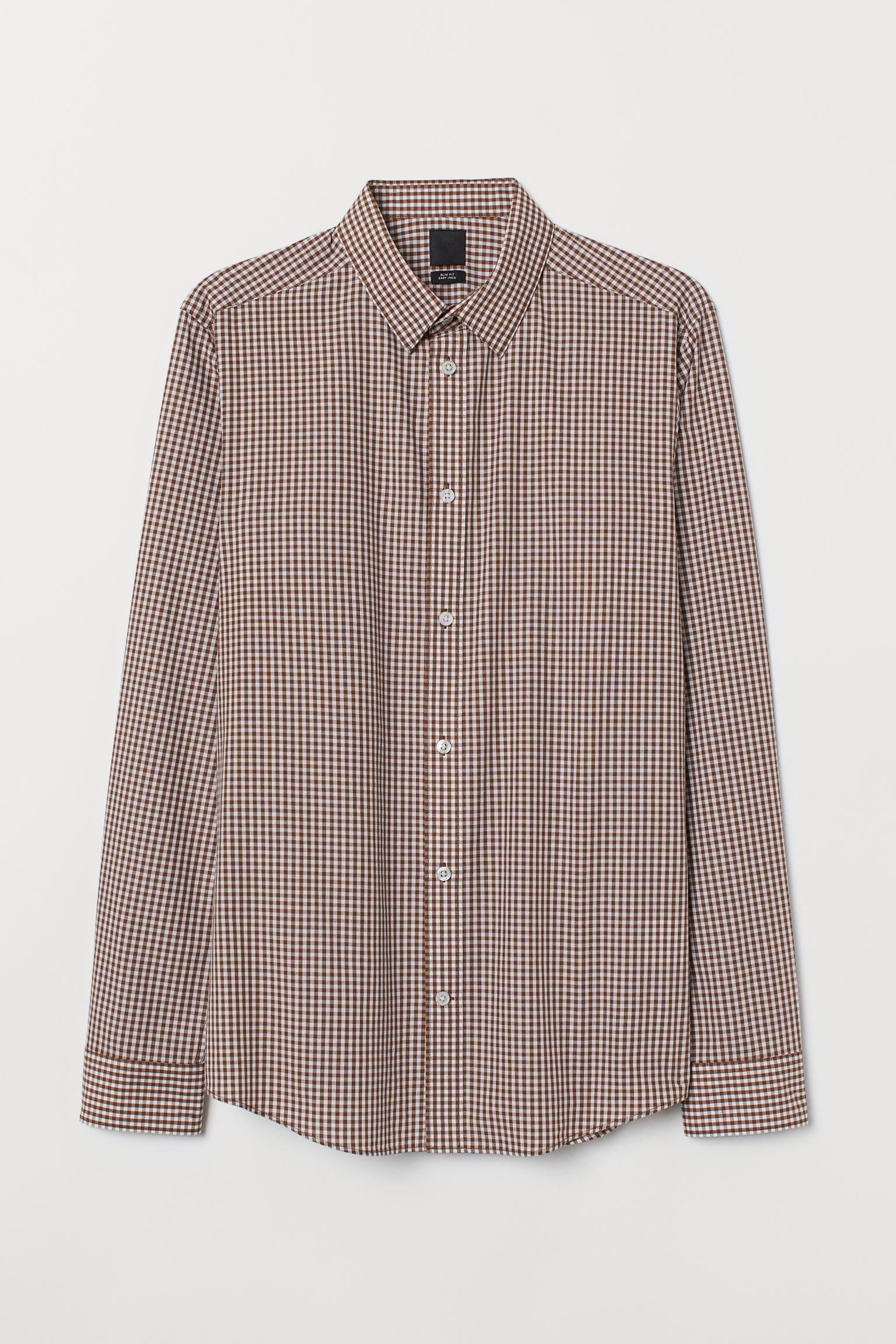 Сорочка H&M XS Біло-коричневий (Q1109781758)